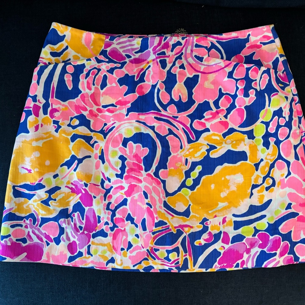 Lilly Pulitzer Pink Yellow Mini Pencil Skirt Resort Wear